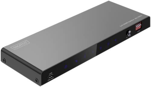 Digitus DS-55340 4 Port HDMI-Splitter einzeln schaltbar, LED-Anzeige, mit Status-LEDs, Ultra HD-fähig, zur internen Verwendung