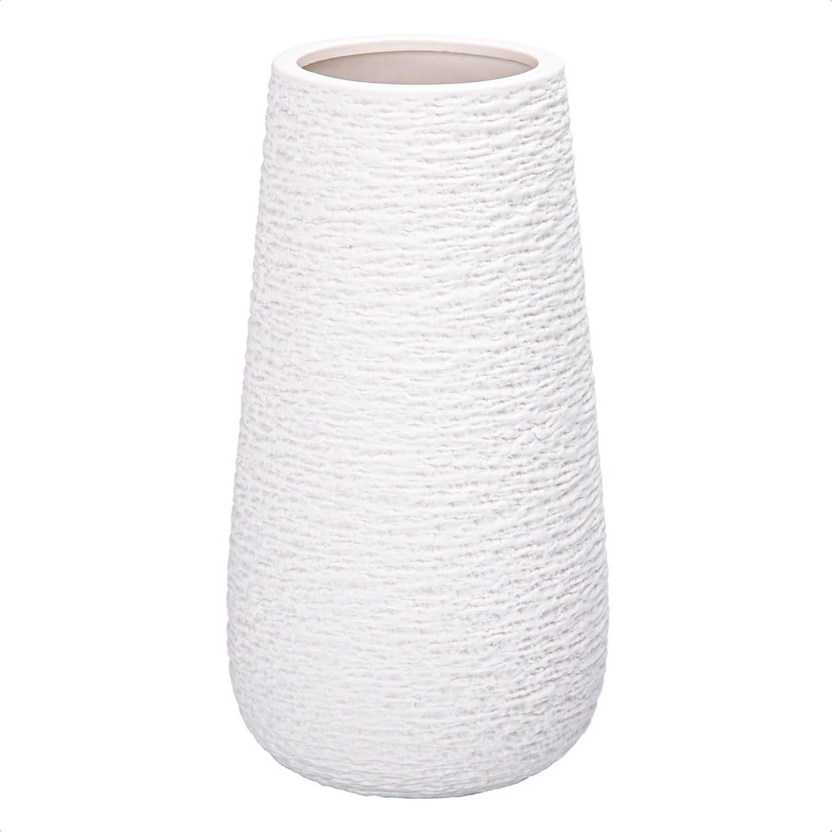 Ovale Keramische Vaas Matwit Hoogte: 25,5 cm