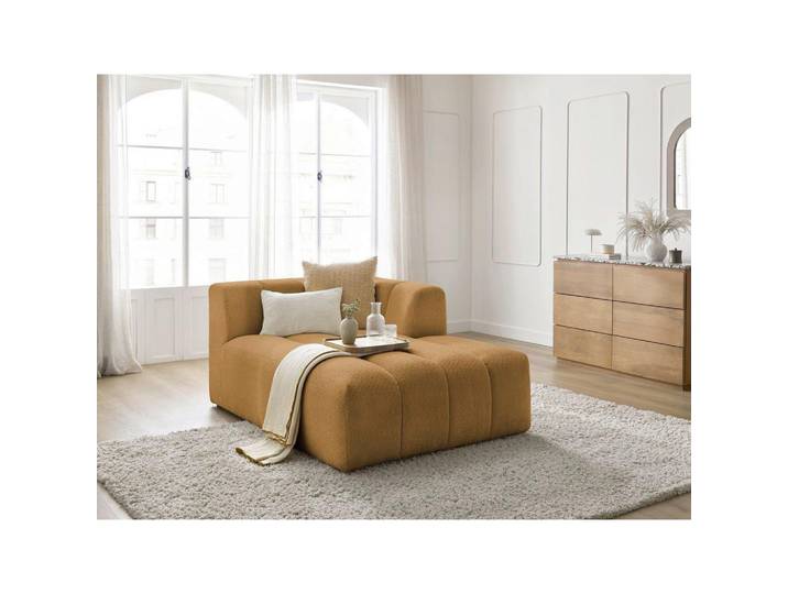 Sofaelement Annecy, Gelb, Kunststoff, 1-Sitzer, 120x72x170 cm, Rücken echt, Wohnzimmer, Sofas & Couches, Sofas, Modulsofas