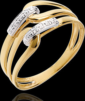 Edenly Gold- und Diamantring Klammer in Gelbgold
