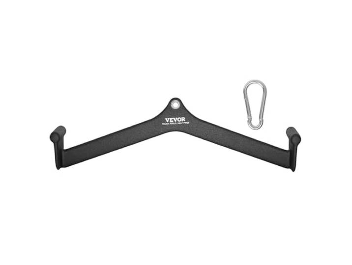 VEVOR LAT optrekbevestiging, V-bar bevestiging voor kabelroeitoestel, rubberen handgrepen, pull-ups voor rugtraining, biceps curl triceps-lat voor sportschool thuis