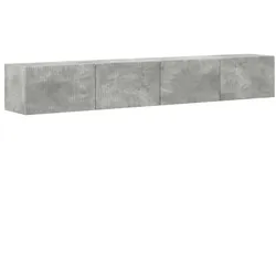 Helloshop26 - 2 Stk. Moderne Wand-TV-Schränke mit kubischen Regalen 98 x 31 x 29,5 cm Holzwerkstoff Beton