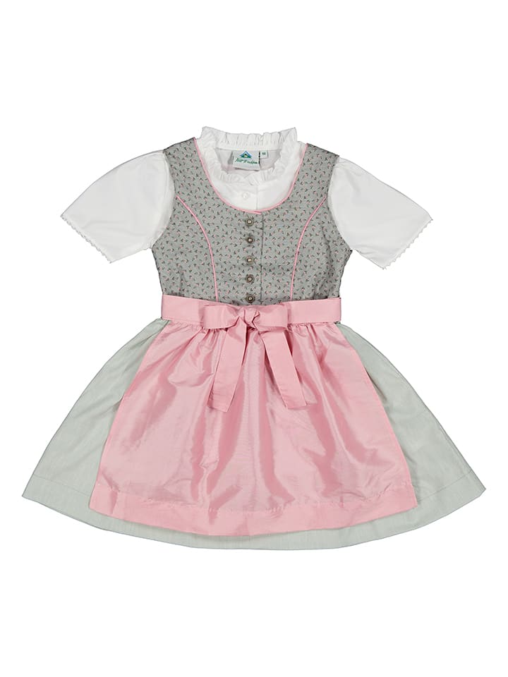 Isartrachten Dirndl in Mint/ Rosa - 116