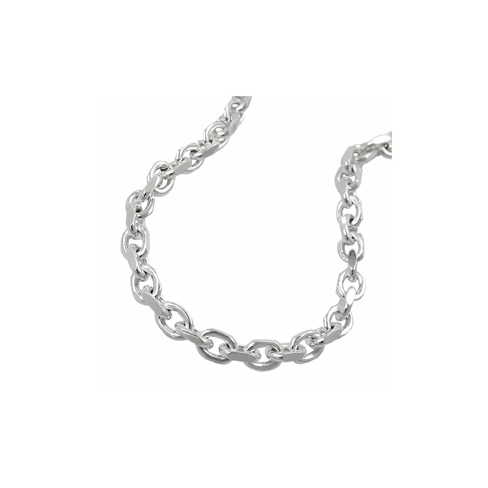 Gallay Kette 3,5mm Ankerkette 4x diamantiert Silber 925 50cm