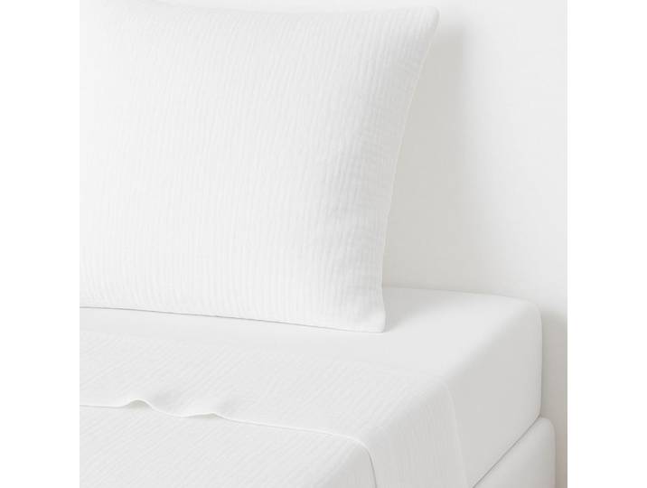 Drap plat gaze de coton 270x300 blanc