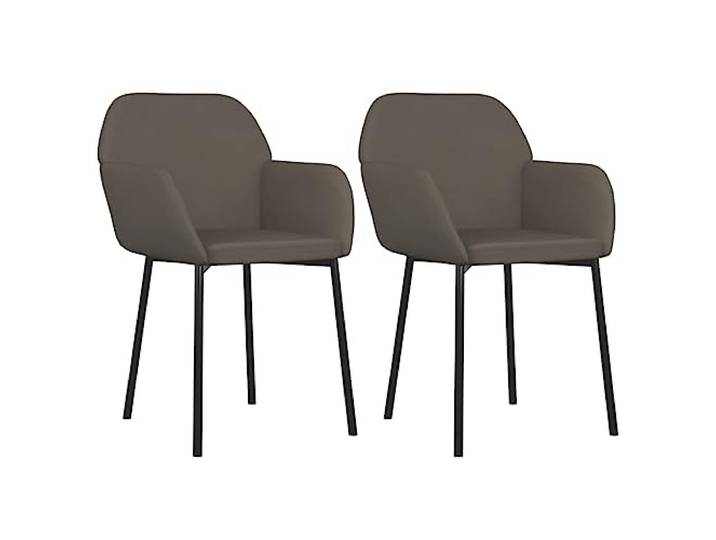 KGHERMDF Esszimmerstühle 2er Set Dunkelgrau Samt Metallrahmen, Sperrholz, Schaumstoffpolsterung, Ergonomisches Design, Belastbar bis 110 kg