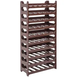 Braunes , Modulares Flaschenregal für 60 Weinflaschen - Stapelbar , Erweiterbar , Robust - Ideal für Weinlagerung in Keller , Gastronomie & Zuhause , Getränkeschrank , Weinregal stapelbar