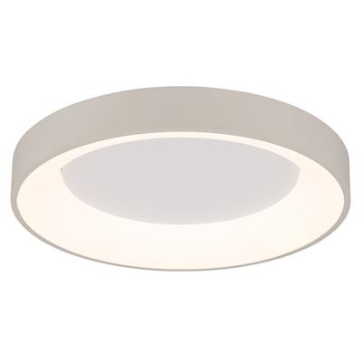 GLOBO LIGHTING Deckenleuchte "GALLEGOS", weiß (sandfarben matt), 1, Ø 50cm H: 8,5cm, 1 Stk., Leuchten, Sandfarbene Deckenleuchte dimmbar mit LED, Fernbedienung, Deckenleuchte