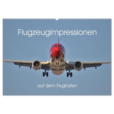Flugzeugimpressionen auf dem Flughafen (Wandkalender 2026 DIN A2 quer), CALVENDO Monatskalender