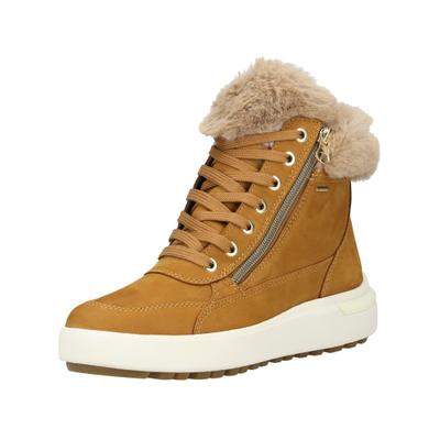 Schnürstiefelette GEOX "Geox Stiefelette Leder/Textil", Damen, Gr. 37, Leder Textil, braun, Leder, Textil, Schuhe Schnürstiefelette