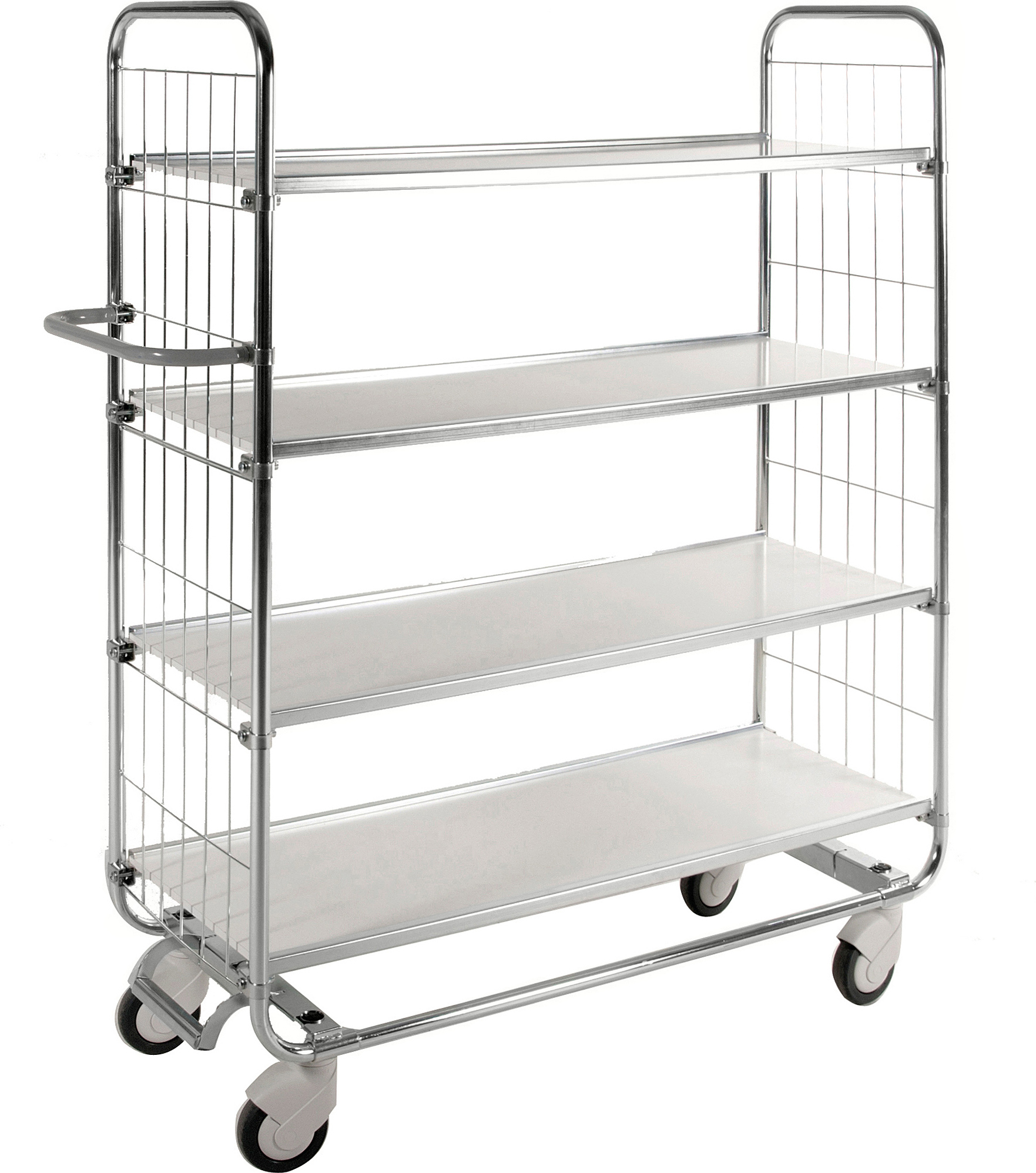 Kongamek Bordwagen verzinkt mit 4 laminierten Böden 620x425mm ohne Bremse