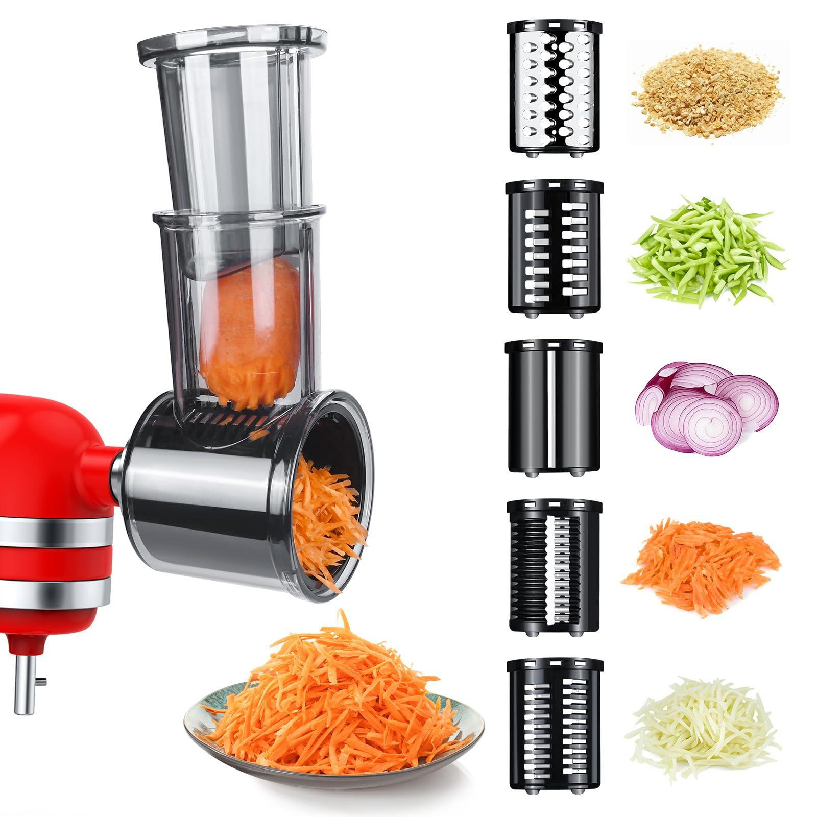 Selius Groentesnijder Accessoires voor Stand Mixer - Kaasrasp, Groentesnijder en Salademaker