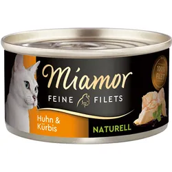 Miamor Feine Filets naturelle in Fleischsaft Huhn & Kürbis 24x80 g