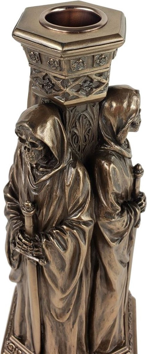 Veronese Design Drie Reapers Kandelaar Gebronsd Hoogte: 21 cm
