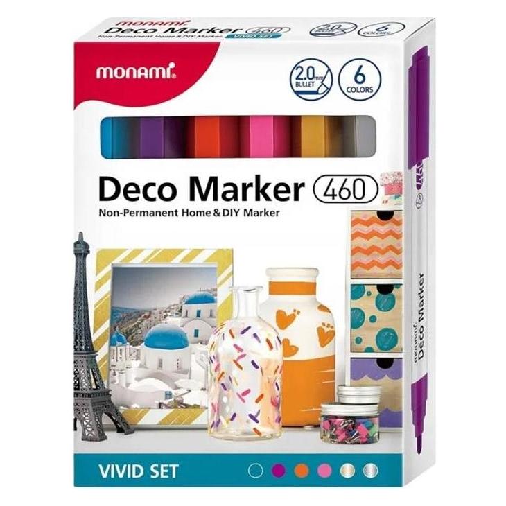 Monami Acrylmarker Deco Marker 6col Vivid (54619277)