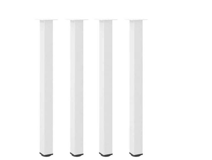 HGDFWRQW Bartischbeine 4er Set, Stehtischbeine 110-112 cm Weiß Stabile Vierkantprofile mit Bodenausgleich für Stehtische in Küche und Kellerbar, inklusive Montageschrauben.