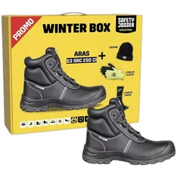Safety Jogger, Sicherheitsschuhe, SI9600470 Winterbox ARAS Hochsicherheitsschuhe, Mütze, Handschuhe und Socken (S3, 47)