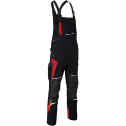 KÜBLER BODYFORCE Latzhose schwarz/mittelrot 118 - 3125 5302-9955-118 - schwarz/mittelrot