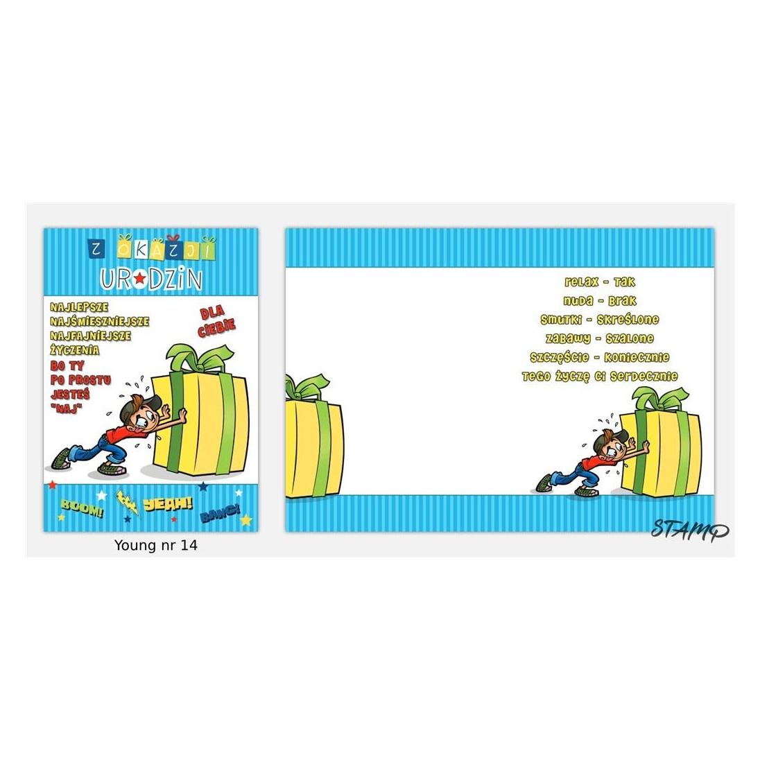 Stamp Junge B6 Karte + Umschlag Muster Nr. 014 Geburtstag (41934399)