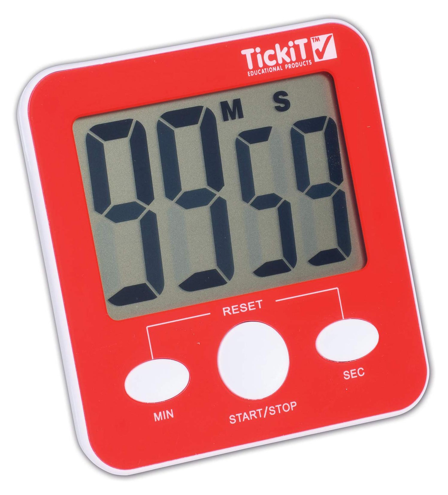 TickiT Jumbo Timer kinderwekker, rood