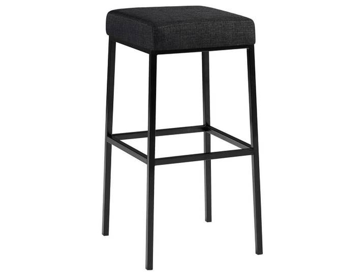 CLP Barhocker Stoff Dunkelgrau, Metall, 37x78x37 cm, Esszimmer, Barmöbel, Barhocker