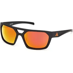 Adidas, Herren, Sportbrille, ES0004 (Black, Black Matt, matte black-green mirror, matte black-red mirror, Kupfer, roviex mirror), Schwarz