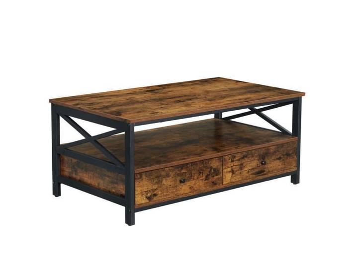TABLE BASSE MARRON RUSTIQUE STYLE LOFT 100 x 55 x 47 cm INSPIRATION MAISON DU MONDE CASA ALINEA REDOUTE INTERIEURS