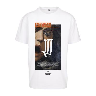 T-Shirt "Upscale by Mister Tee Unisex Dusa Painting Oversize Tee", Damen, Gr. XS, weiß, 100% Baumwolle, UPSCALE BY MISTER TEE, unifarben, oversize, Rundhals, Shirts T-Shirt
