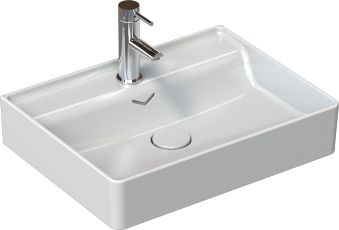Isvea Vea Waschtisch 10VA50061 Überlauf, Hahnloch, 61cm, weiß