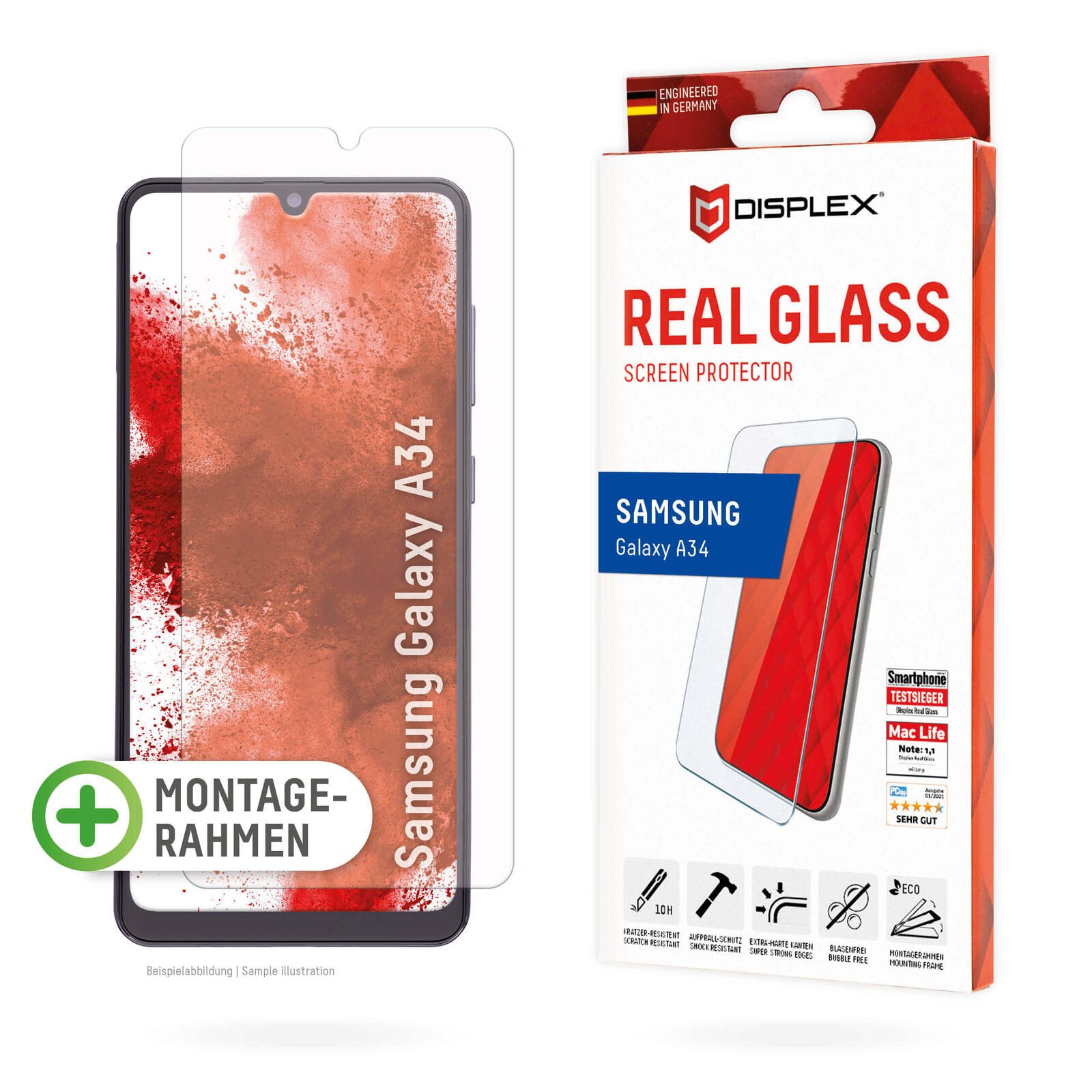 DISPLEX Panzerglas Displayschutz für Samsung Galaxy A34/ A34 5G 01816