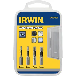 Irwin, Bohrereinsatz, Diamantbohrer Set 4-tlg. (5, 6, 7, 8 mm)