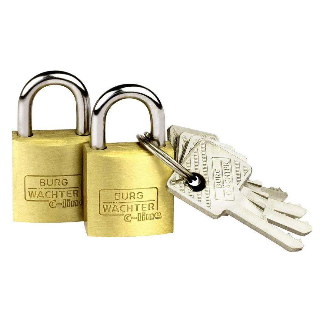 Burg Wächter Vorhängeschloss-Set Duo 222 20 GL SB (2er Set Duo 222 20 SB)