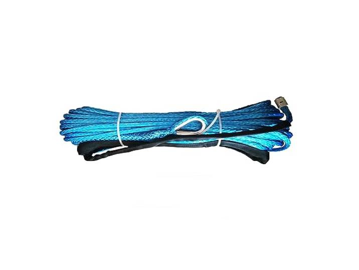 Synthetisches Windenseil, 8 mm x 40 m, synthetisches UHMWPE-Windenseil mit Haken for 4x4/ATV/UTV/SUV/Offroad Recover(Blue)