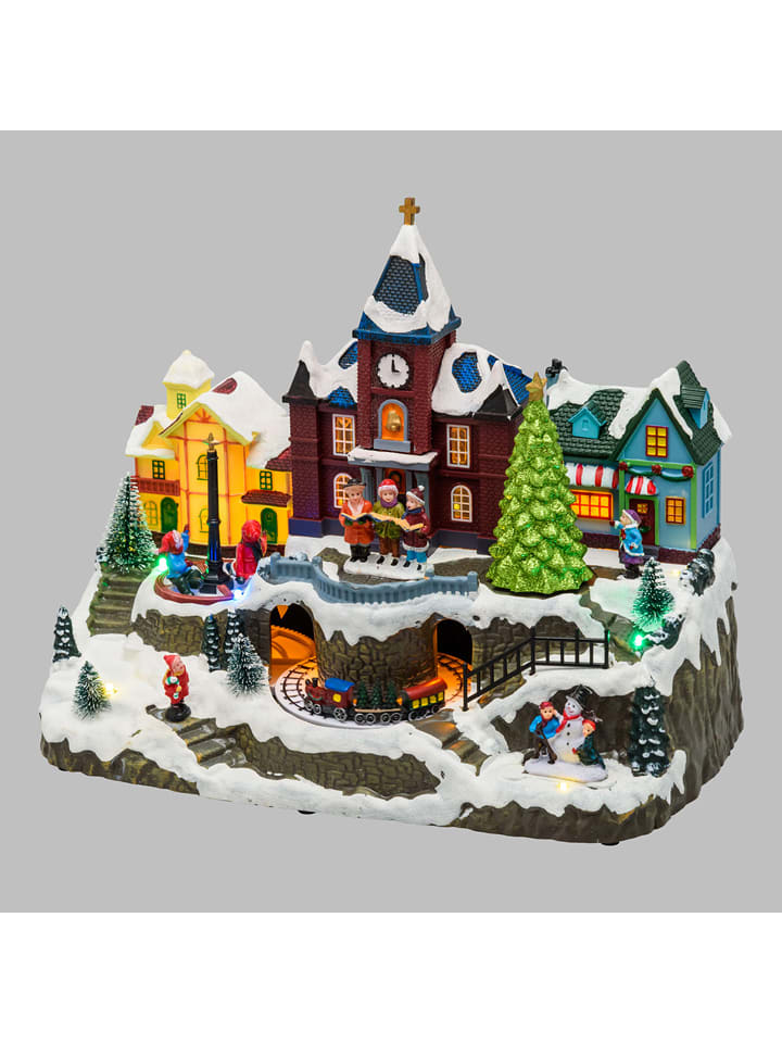 Lotti LED-Dekofigur "Dorf" in Bunt - (B)34 x (H)27 cm - onesize
