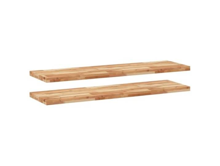 LASWWQMRF Schweberegal 2er Set 160x40x4 cm Akazie Massivholz Wandboard Elegante Wandablage aus geöltem Echtholz für Wohnzimmer und Schlafzimmer. Vielseitig nutzbar für Bücher und Deko.