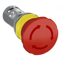 ABB CE4T-10R-20 Not-Aus-Taster Compact 40mm, Drehentriegelung, 2 Schließer CombiLine-Compact