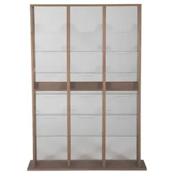 update displays Boden-Prospektständer »WoodMagazine« 30x DIN A4 braun, 84.5x117.5x20.5 cm
