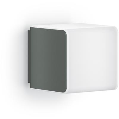 LED Außen-Wandleuchte STEINEL "L 830", grau (anthrazit), B:11cm H:13,2cm L:11cm T:11cm, Leuchten
