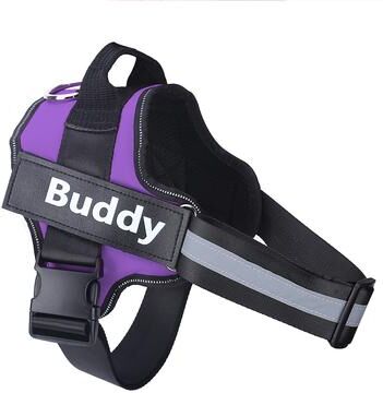 Inspire Daily Merch Reflective Personalized Dog Harness No Pull Breathable Pet Vest For Small Large Dogs Outdoor Training Accessories purple s