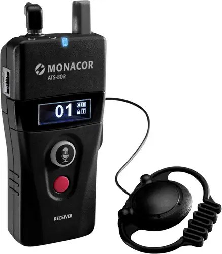 Monacor Hand Mikrofon-Empfänger ATS-80R Übertragungsart (Details):Digital inkl. Klammer