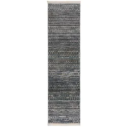 TEPPICH PERRAN, gestreift, Blau, 60 x 230 cm