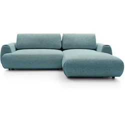 ECKSOFA ZEST Blau Geflochtener Stoff mit Schlaffunktion