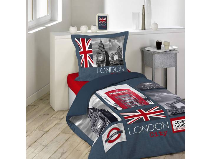 Parure de lit enfant City London 140x200