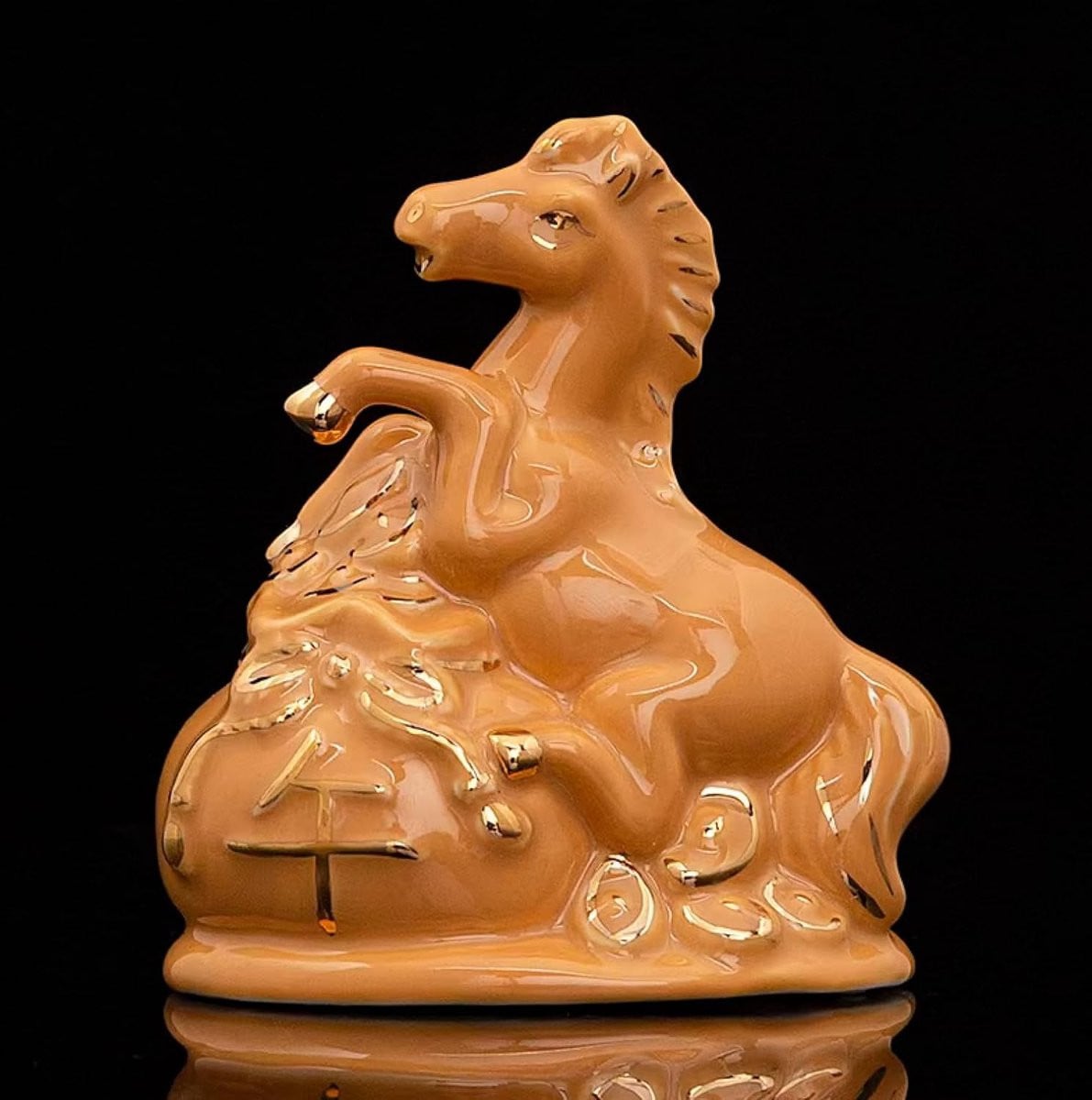 Handgemaakt Keramiek Paard Sculptuur - Delicaat Dierenbeeldje voor Decoratie in Huis of Kantoor