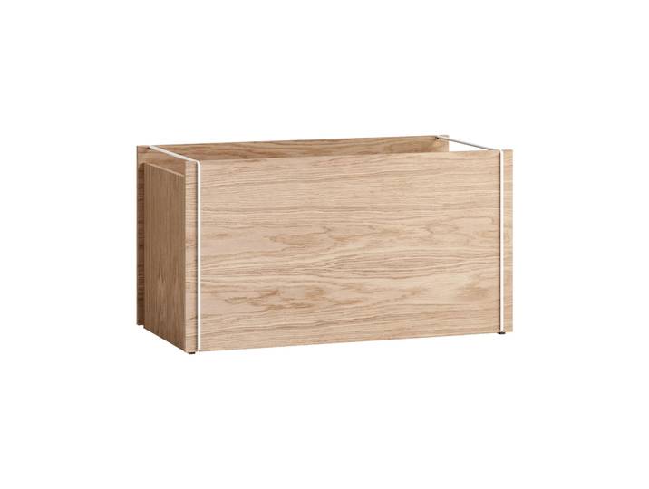 MOEBE Boîte de rangement en chêne 33x60 cm Bois, blanc
