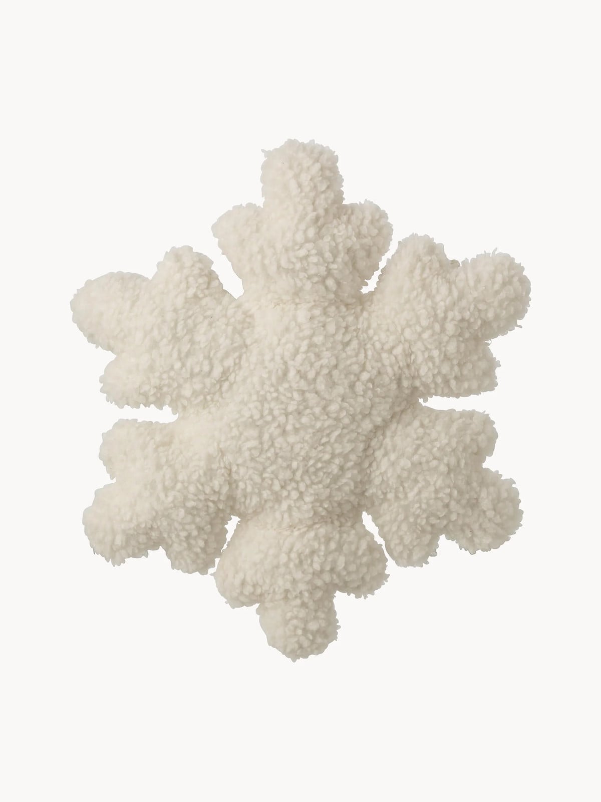 J-Line Sneeuwvlokkussen wit polyester