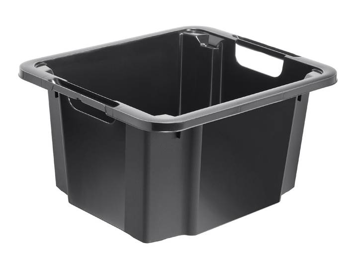 Oecoplan Drehstapelbox Schwarz 23.5 × 36.5 × 43.5 cm 26 l