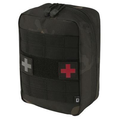 Beuteltasche BRANDIT "Brandit Unisex Pouch Large", Damen, Gr. onesize, schwarzcamouflage, Polyester, mehrfarbig, Taschen Beuteltasche