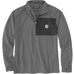 Carhartt Force Ironwood Relaxed Half-Zip Mock Neck Sweatshirt S