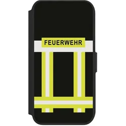 Nivocase Klapphülle für Apple iPhone 7 Handyhülle aus Kunst Leder NIVOflip schwarz Beruf Feuerwehr (Apple iPhone 7), Smartphone Hülle, Schwarz